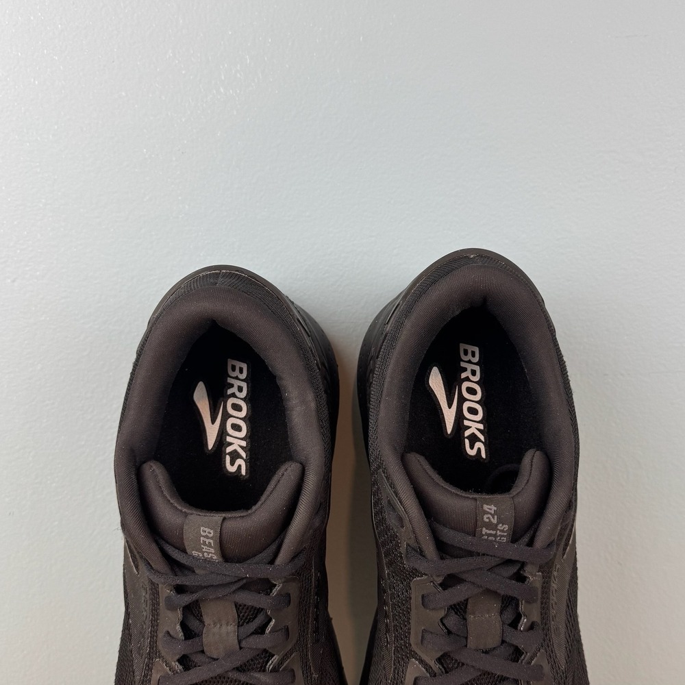 Brooks Beast GTS 24 Mens 11.5 2E Wide All Black Running Shoes Walking Sneakers - Picture 5 of 7